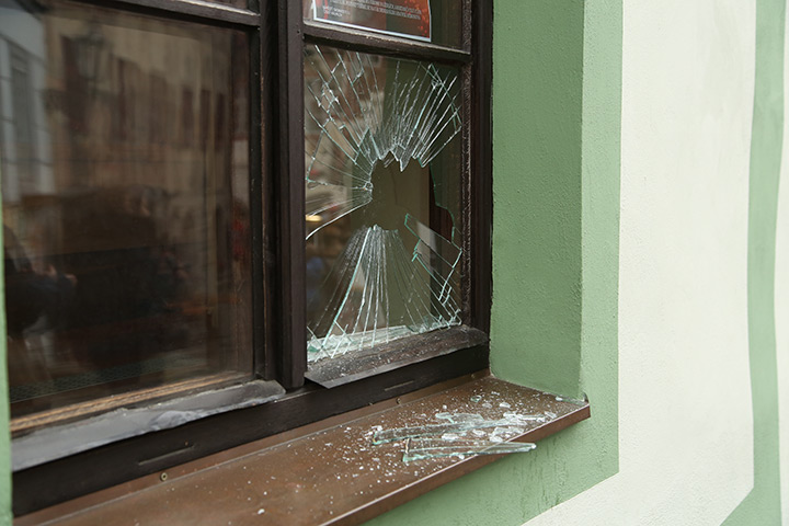 A2B Glass are able to board up broken windows while they are being repaired in Banstead.